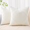 Outdoor Spring Throw Pillow Covers 18X18 Set of 2, Farmhouse Decorative Pillow Covers for Couch Sofa Living Room, Beige & Cream White